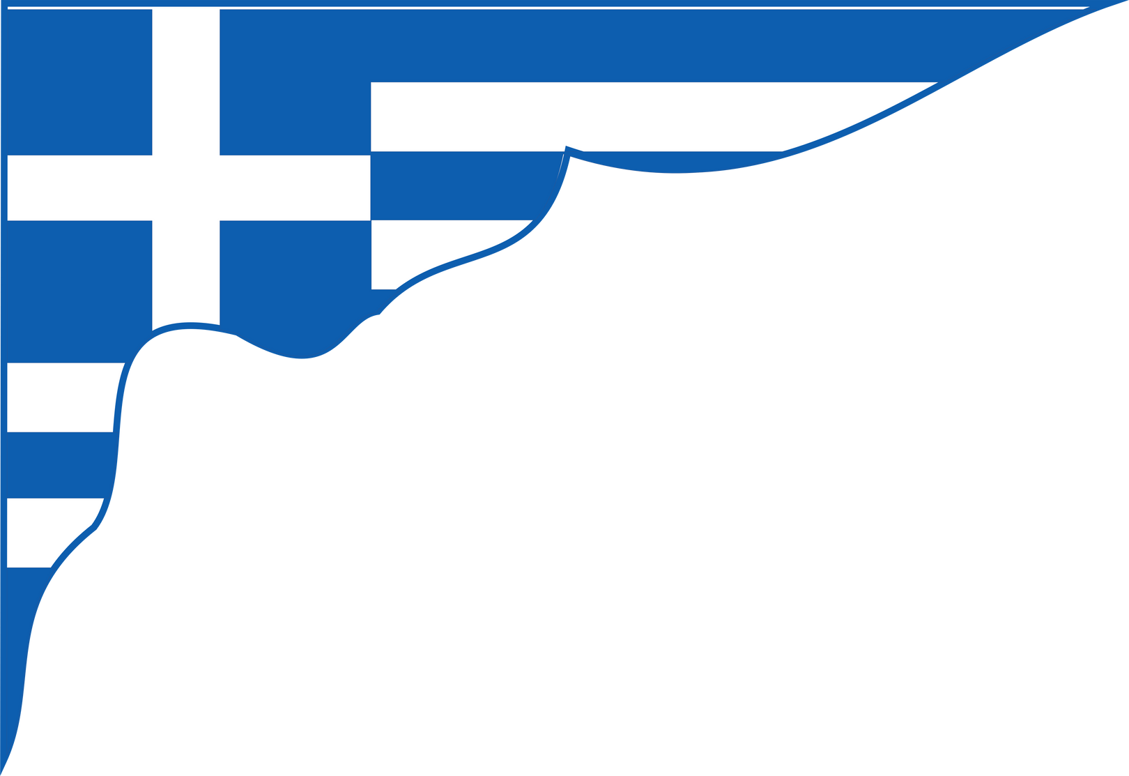 Greec Flag In Shape Border