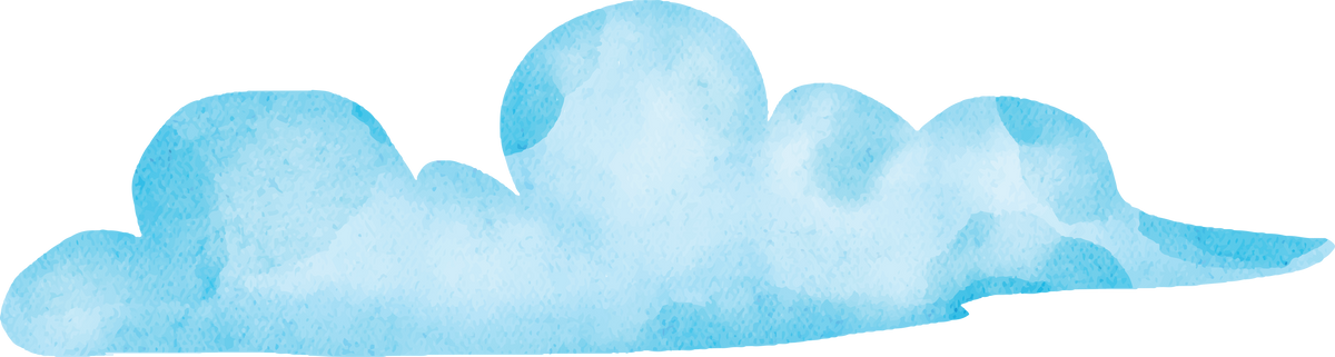 Cloud watercolor illustration clipart