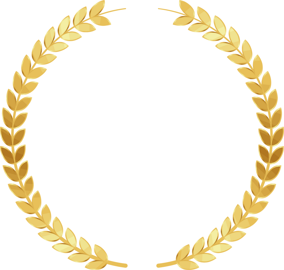 golden wreath crown decorative icon